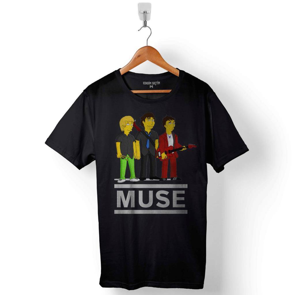 Muse Band Müzik Classic Logo Baskılı Tişört Unisex T-Shirt - 1