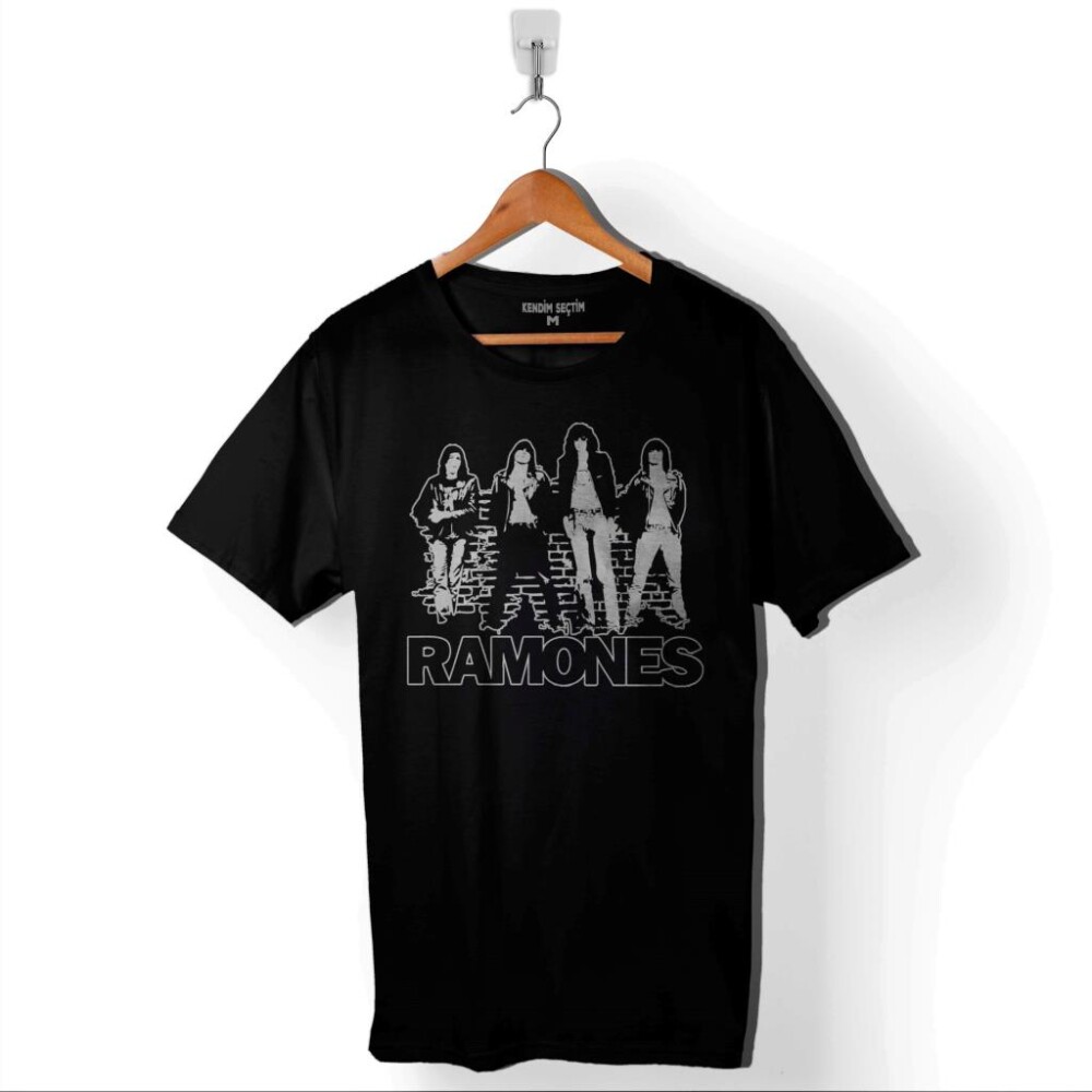 Musical Ramones Punk Rock Müzik Baskılı Tişört Unisex T-Shirt - 1