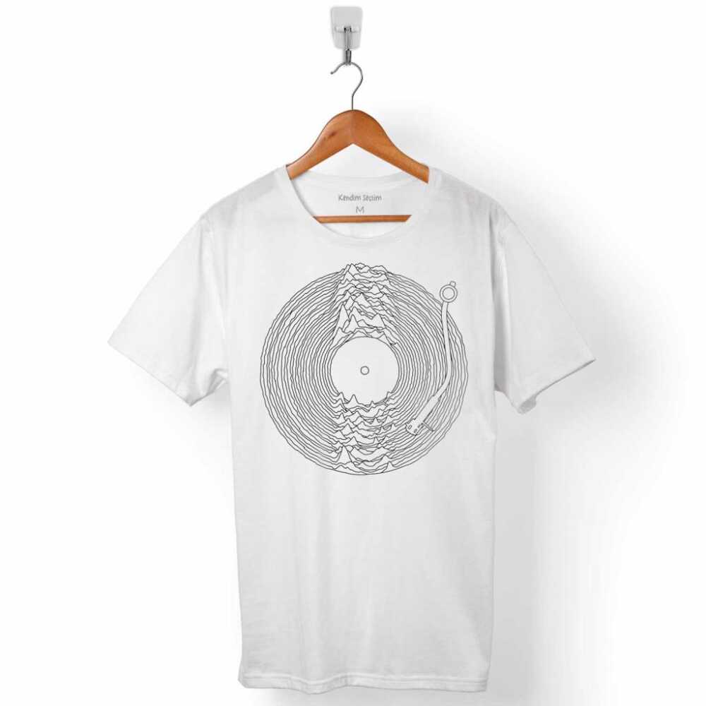 MÜZİK CS DİSK DISC SOL ANAHTARI MUSIC LOGO ERKEK TİŞÖRT