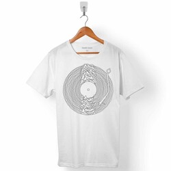 MÜZİK CS DİSK DISC SOL ANAHTARI MUSIC LOGO ERKEK TİŞÖRT - 1