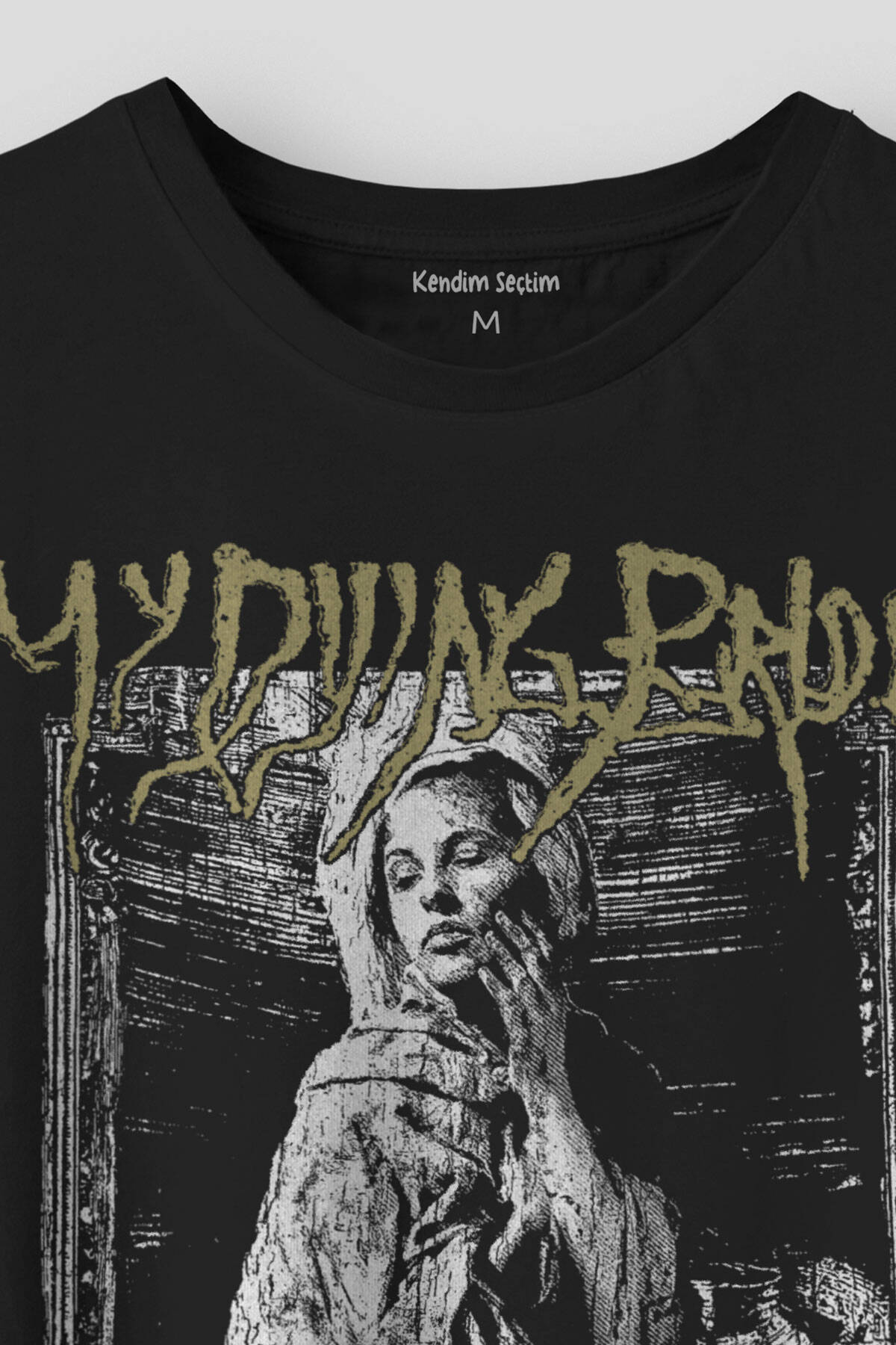 My Dying Bride Metal Music Doom Metal Gothic Gotic Baskılı Unisex Siyah T-shirt - 2