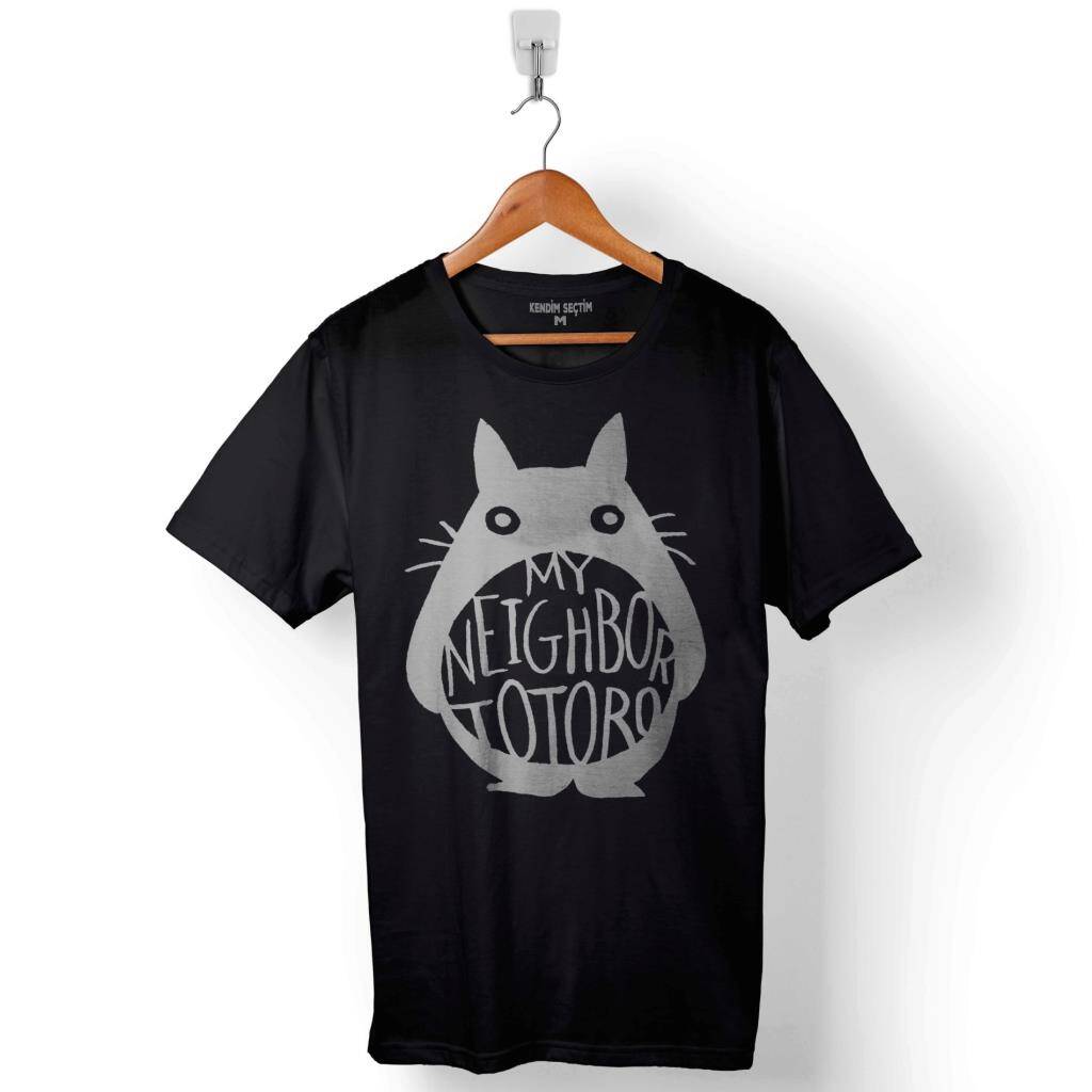 My Neighbor Totoro Komşum Logo Baskılı Tişört Unisex T-Shirt - 1