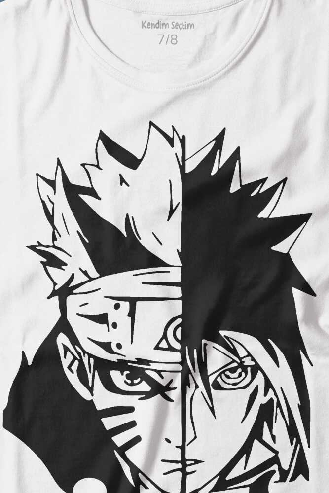 NARUTO AND SASUKE UZUMAKI UCHIHA DECAL ÇOCUK TİŞÖRT (1)