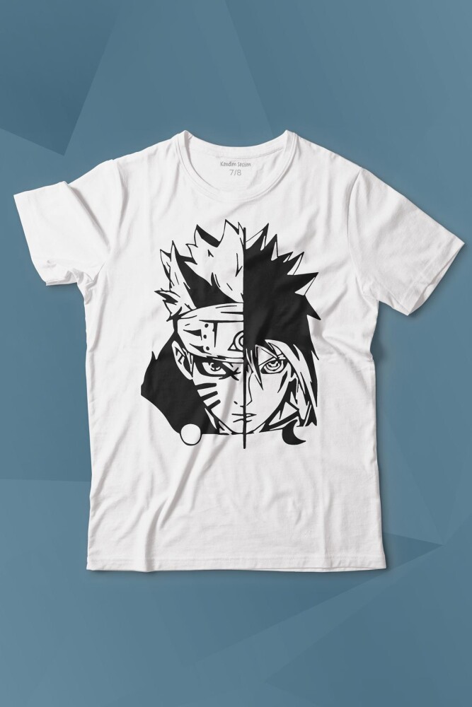 NARUTO AND SASUKE UZUMAKI UCHIHA DECAL ÇOCUK TİŞÖRT - 1