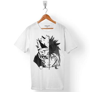 NARUTO AND SASUKE UZUMAKI UCHIHA DECAL ERKEK TİŞÖRT - 1