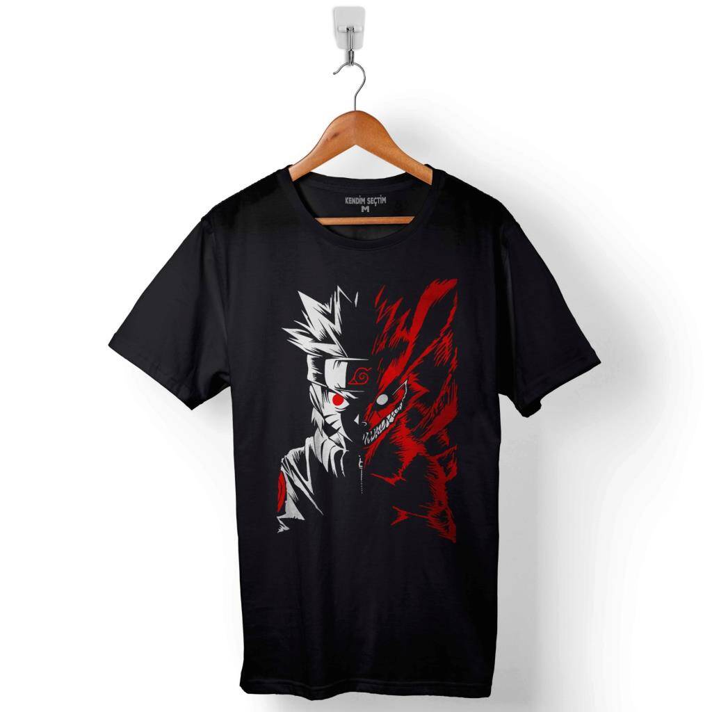 Naruto Fox Two Face Pranav Patel Baskılı Tişört Unisex T-Shirt - 1