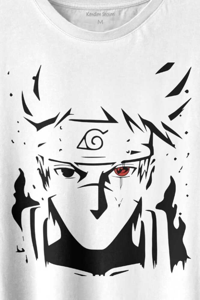Naruto Kakashi Anime Dizi Baskılı Tişört Unisex T-shirt (1)
