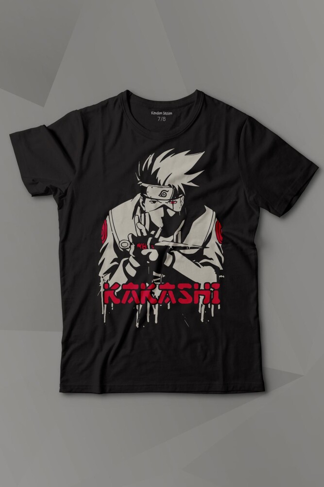 NARUTO KAKASHI ANIME MANGA ÇOCUK TİŞÖRT Naruto Tshirt - 1