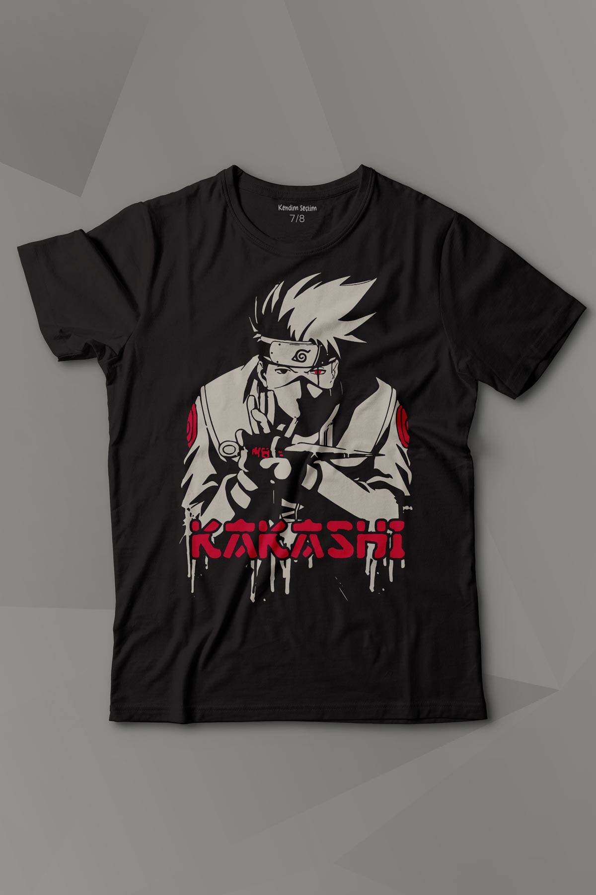 NARUTO KAKASHI ANIME MANGA ÇOCUK TİŞÖRT Naruto Tshirt - 1