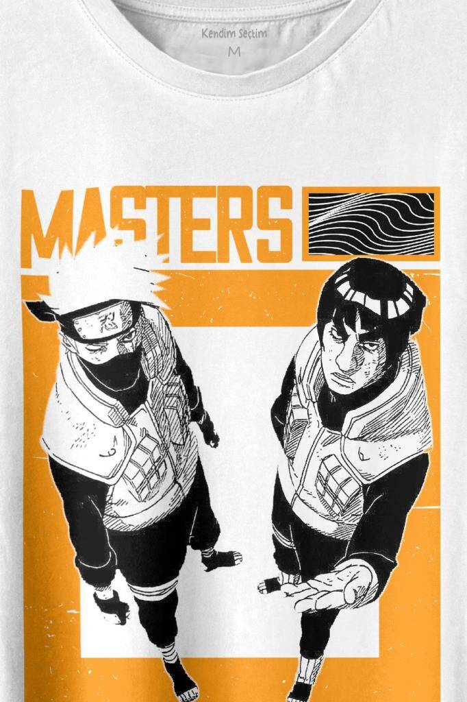 Naruto Kakashi Masters Anime Dizi Ustalar Japonca Baskılı Tişört Unisex T-shirt (1)