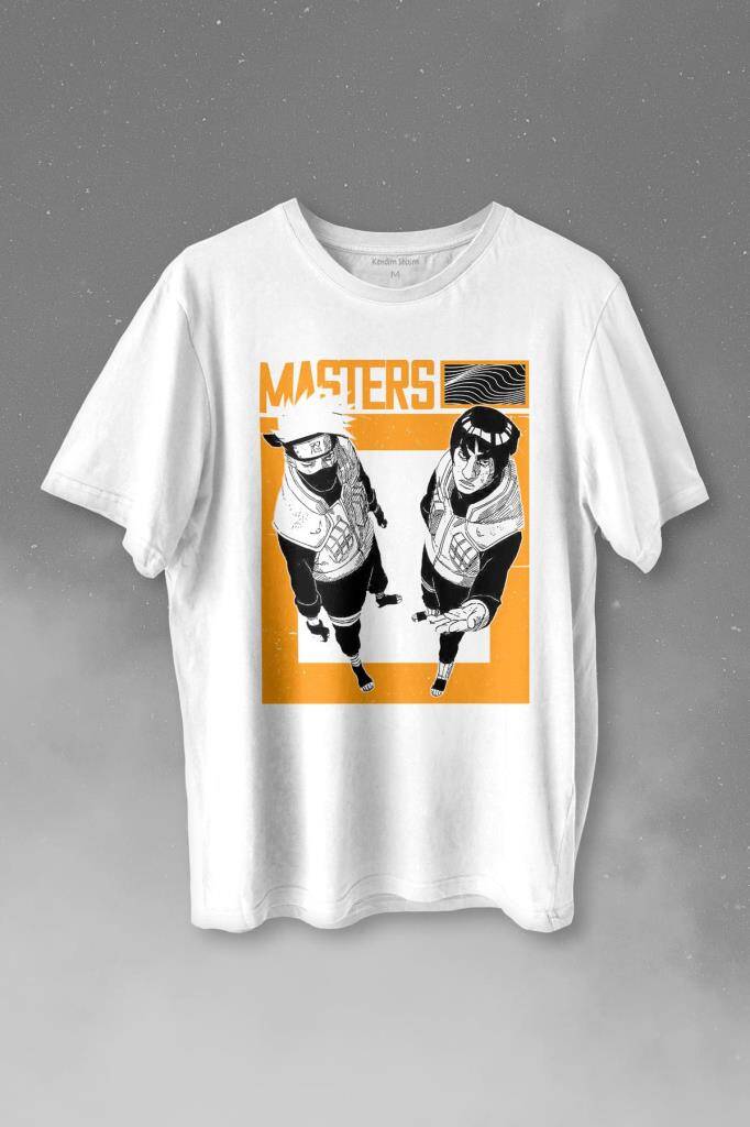 Naruto Kakashi Masters Anime Dizi Ustalar Japonca Baskılı Tişört Unisex T-shirt - 1