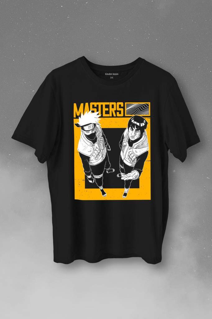 Naruto Kakashi Masters Anime Dizi Ustalar Japonca Baskılı Tişört Unisex T-Shirt - 1