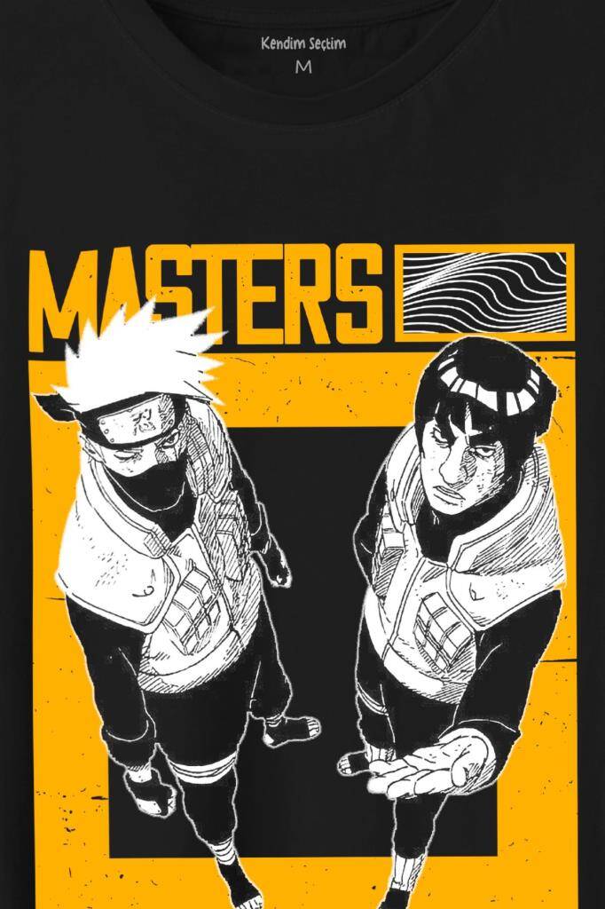 Naruto Kakashi Masters Anime Dizi Ustalar Japonca Baskılı Tişört Unisex T-Shirt - 2