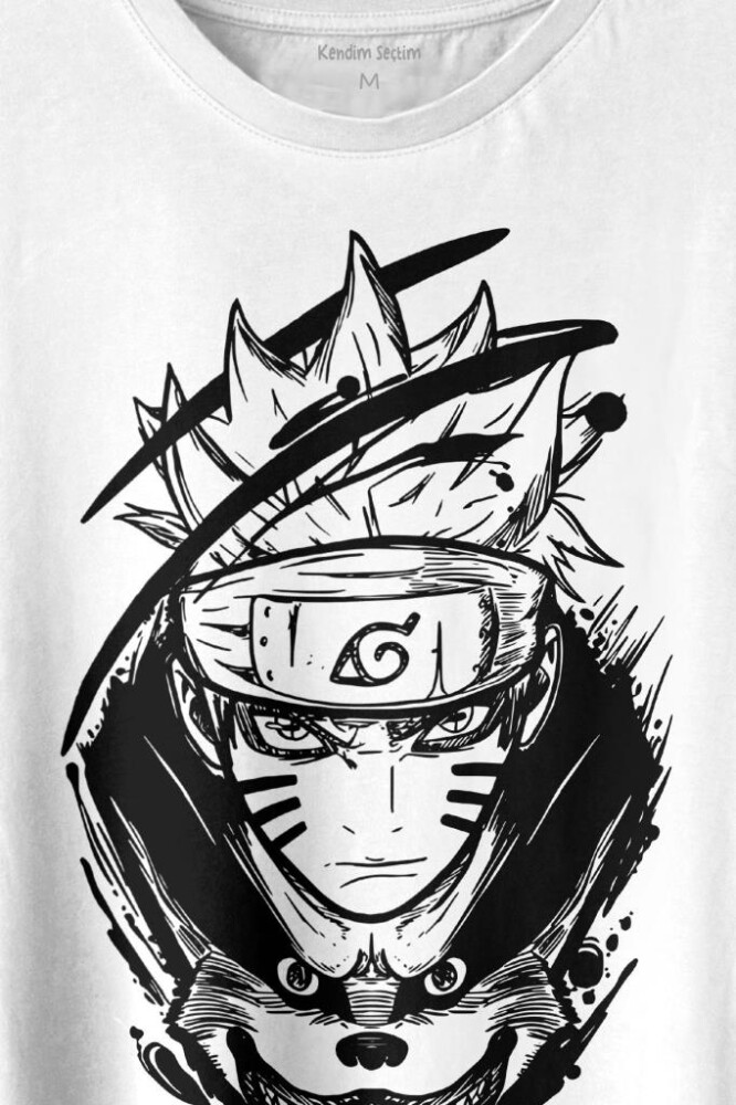 Naruto Wolf Kakashi Anime Manga Baskılı Tişört Unisex T-shirt - 2