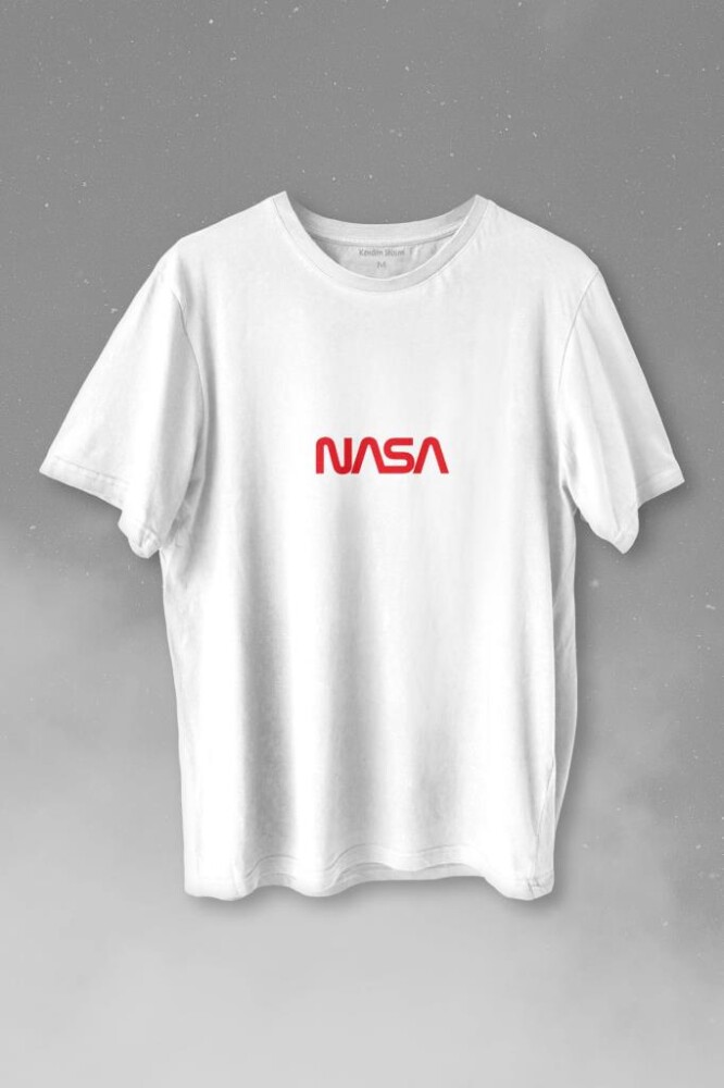 Nasa Wom Göğüs Logo Ulusal Havacılık Ve Uzay ABD Baskılı Tişört Unisex T-shirt - KENDİM SEÇTİM