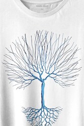 Nature Hayat Ağacı Kuru Ağaç Kökü Baskılı Tişört Unisex T-shirt - 2