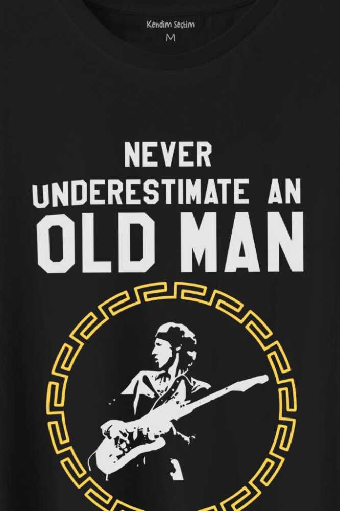 Never Undersestimate An Old Man David Mark Knopfler Baskılı Tişört Unisex T-Shirt - 2