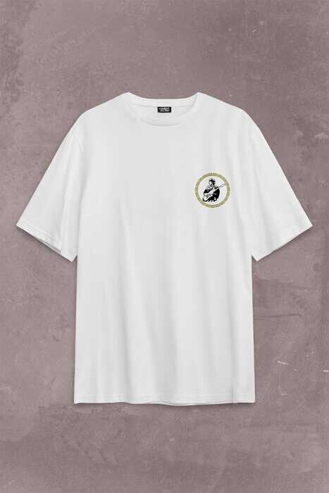 Never Undersestimate An Old Man David Mark Knopfler Sırt Ön Baskılı Oversize Tişört Unisex T-Shirt - 2
