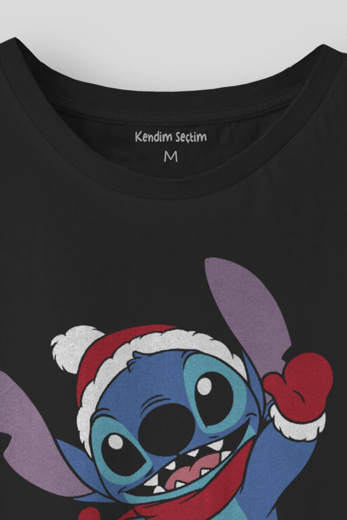 New Year T-shirt Sevimli Noel Christmas Yılbaşı Yeni Yıl Stitch Baskılı Unisex Tişört - 2