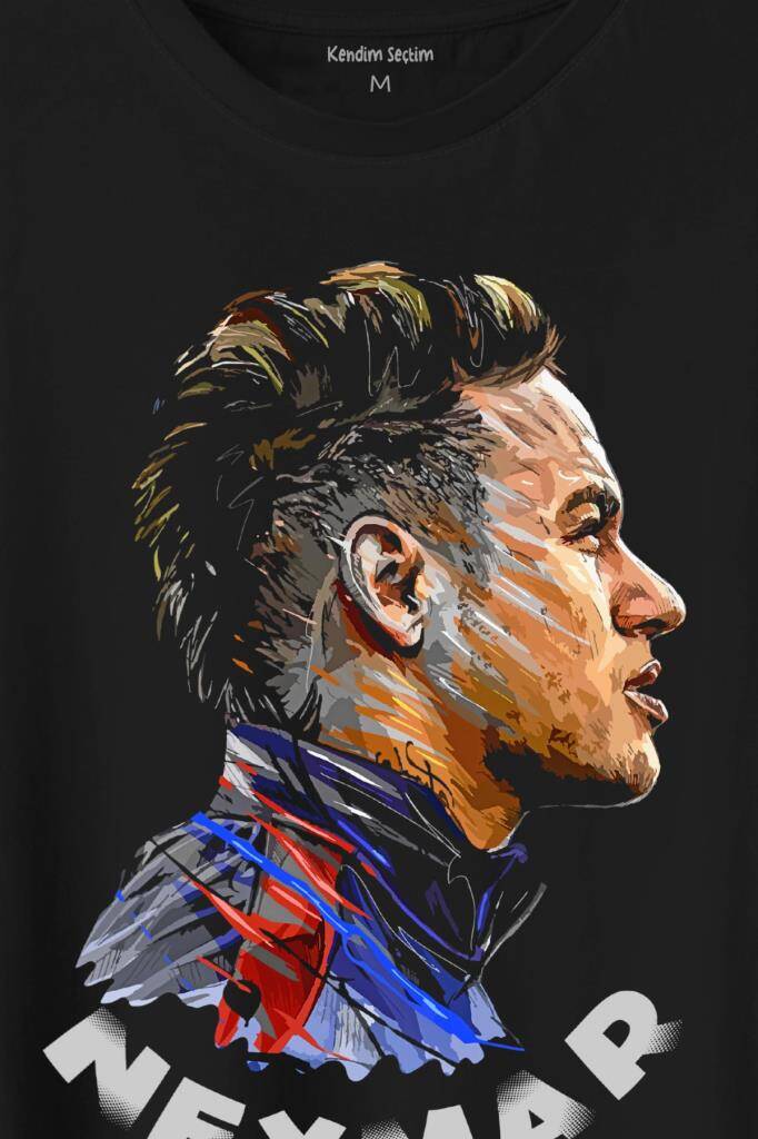 Neymar Jr 10 Psg Baskılı Tişört Unisex T-Shirt (1)