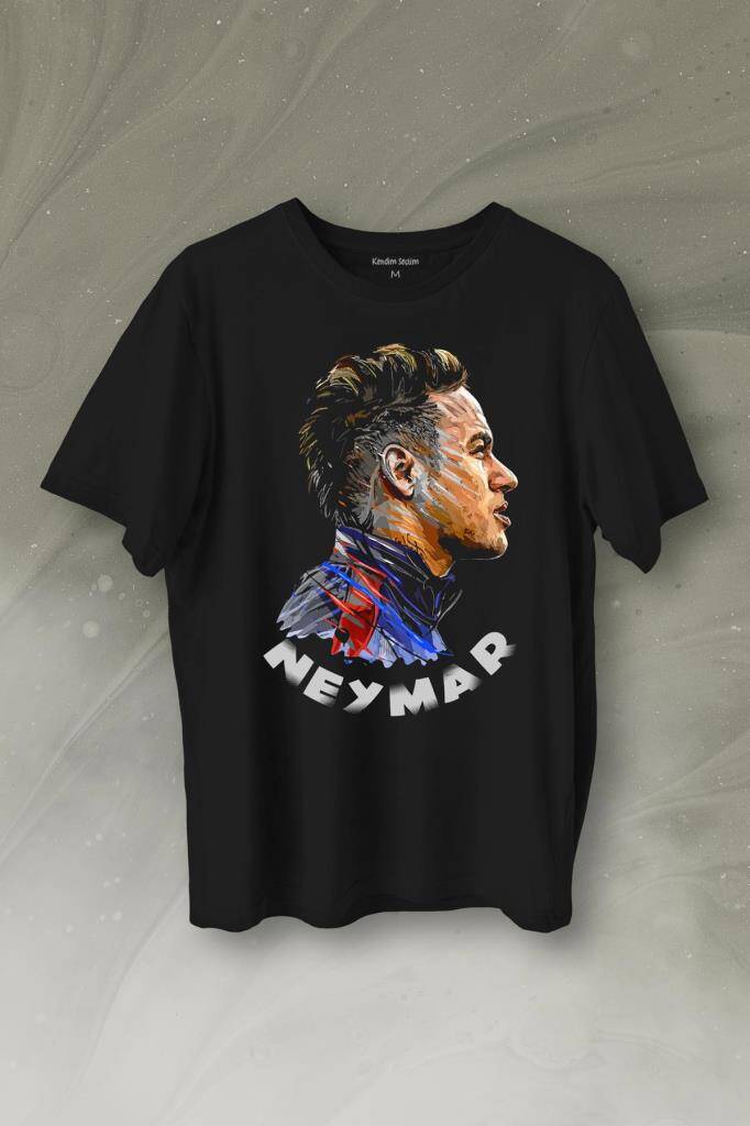 Neymar Jr 10 Psg Baskılı Tişört Unisex T-Shirt - 1