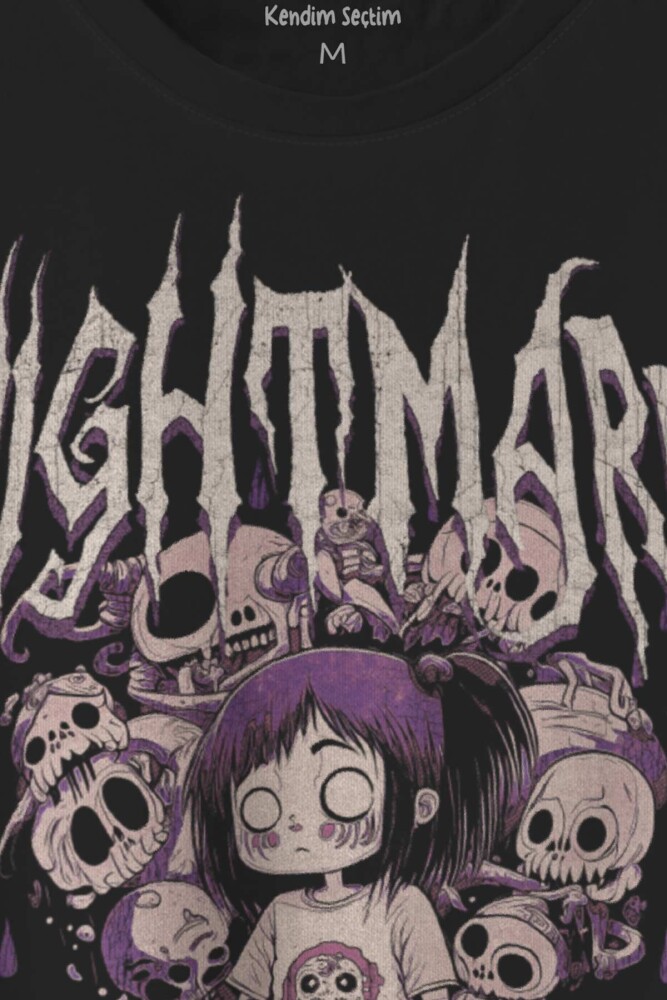 Nightmare Club Korku Kulübü Baskılı Tişört Unisex T-shirt - 2