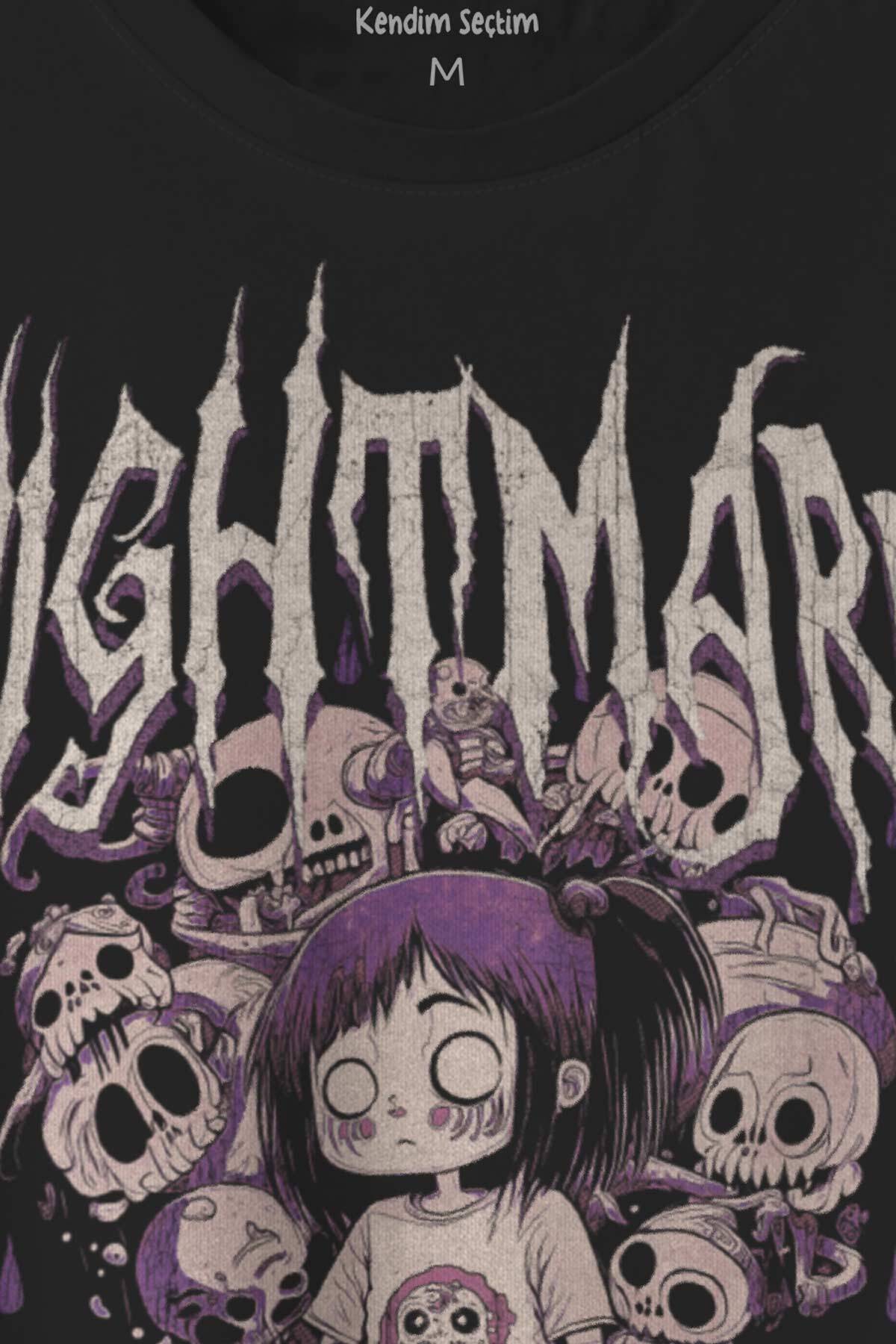 Nightmare Club Korku Kulübü Baskılı Tişört Unisex T-shirt - 2