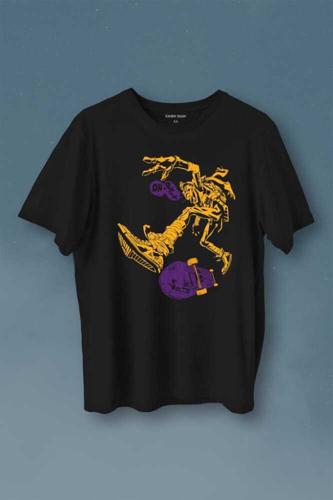 Ninja Kaplumbağa Kaykay Tmnt Skate Sokak Baskılı Tişört Unisex T-Shirt - 1