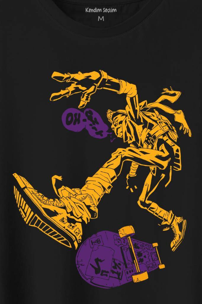 Ninja Kaplumbağa Kaykay Tmnt Skate Sokak Baskılı Tişört Unisex T-Shirt (1)