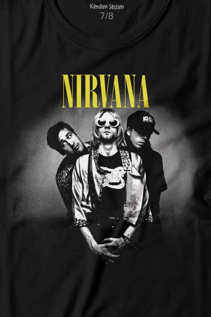 Nirvana Grunge Punk Rock 90S 90Lar Kurt Cobain Müzik Baskılı Tişört Çocuk T-shirt (1)