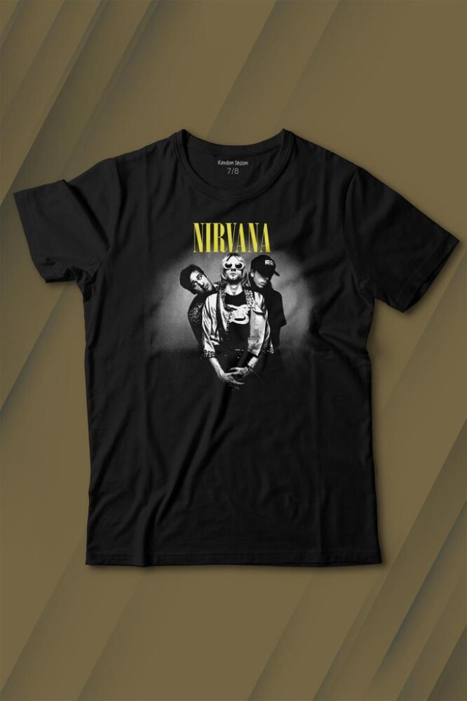 Nirvana Grunge Punk Rock 90S 90Lar Kurt Cobain Müzik Baskılı Tişört Çocuk T-shirt - KENDİM SEÇTİM