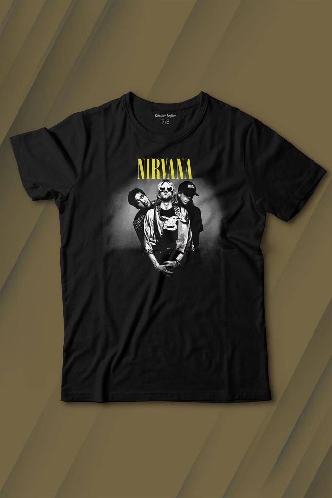 Nirvana Grunge Punk Rock 90S 90Lar Kurt Cobain Müzik Baskılı Tişört Çocuk T-shirt - 1