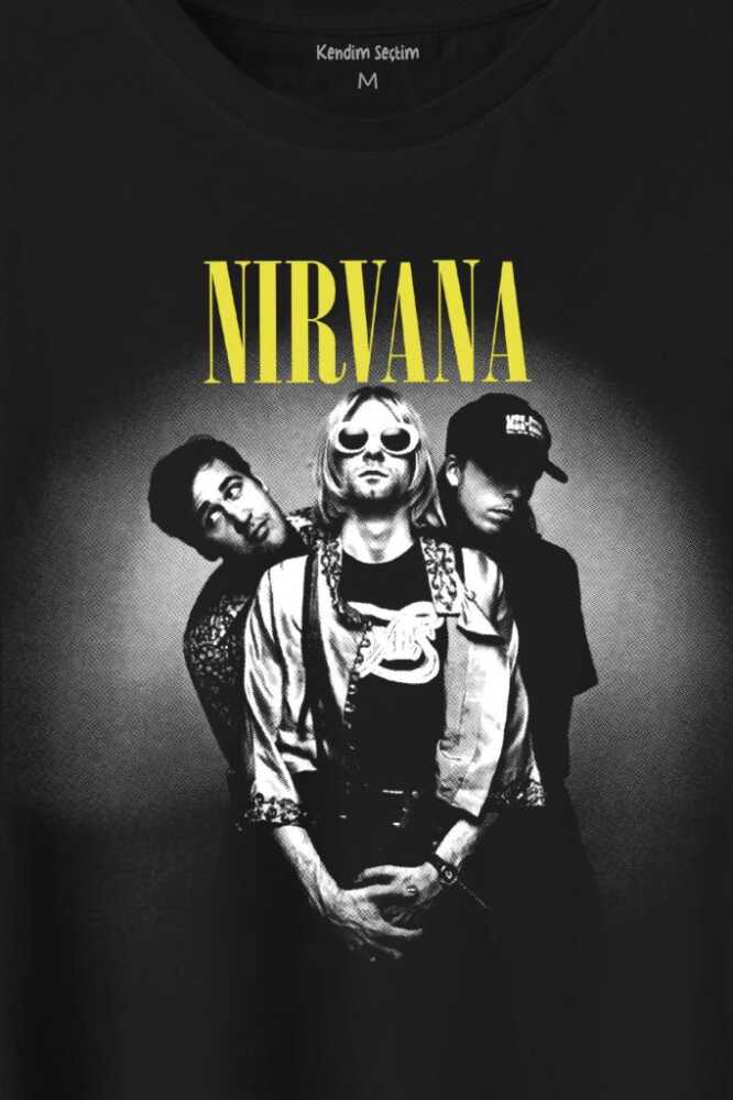 Nirvana Grunge Punk Rock 90S 90Lar Kurt Cobain Müzik Baskılı Tişört Unisex T-Shirt (1)