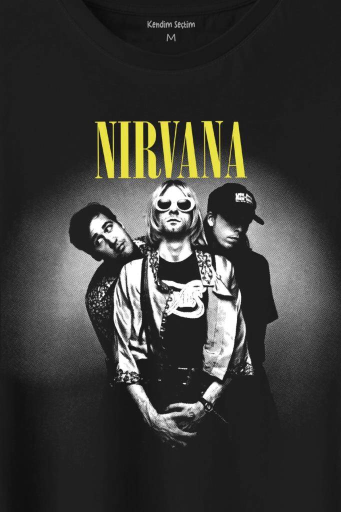 Nirvana Grunge Punk Rock 90S 90Lar Kurt Cobain Müzik Baskılı Tişört Unisex T-Shirt (1)