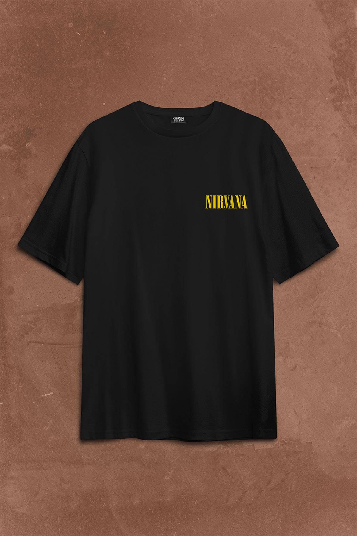 Nirvana Hanson Müzik Grubu Logo Nirvana Music Grou Sırt Ön Baskılı Oversize Tişört Unisex T-Shirt - 1