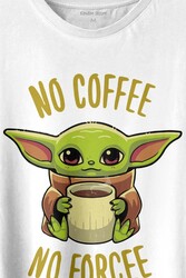 No Coffee No Forcee Kahve Güç Kuvvet Enerji Baskılı Tişört Unisex T-shirt - 2