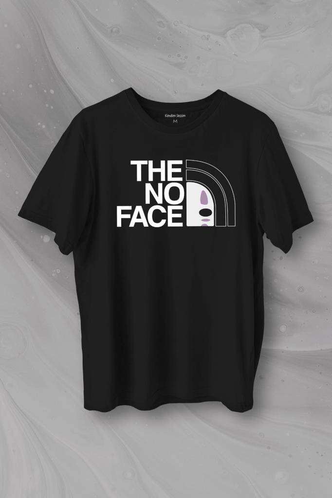 No Face Spirited Away The North Face Baskılı Tişört Unisex T-Shirt - 1