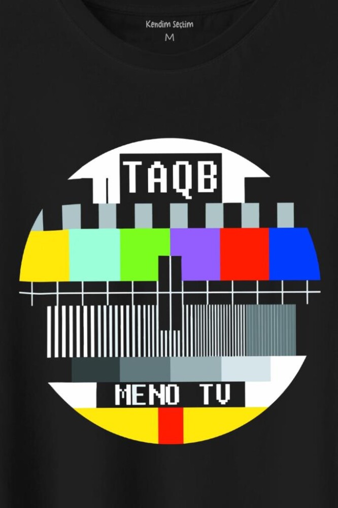 No Signal Teletex Nostalji Tv Baskılı Tişört Unisex T-Shirt (1)