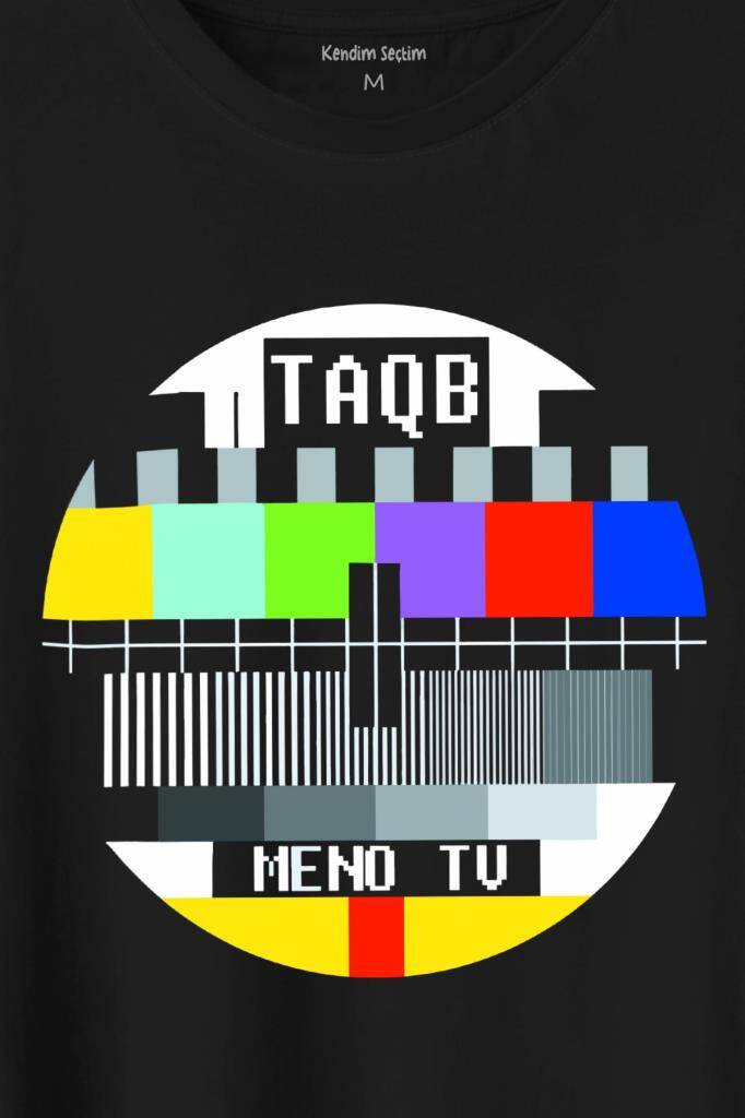 No Signal Teletex Nostalji Tv Baskılı Tişört Unisex T-Shirt (1)