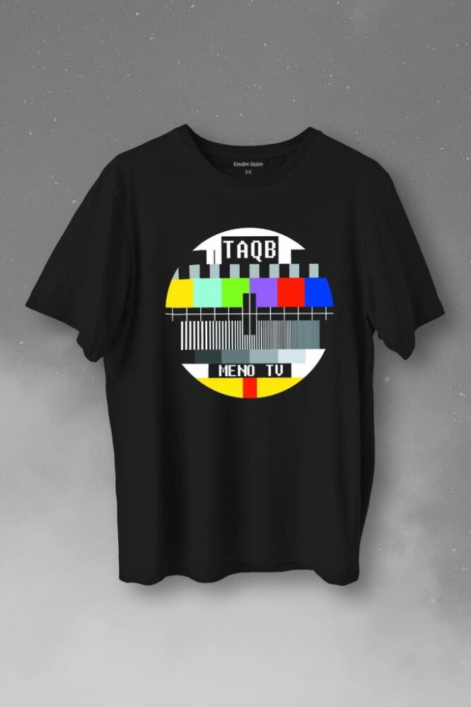 No Signal Teletex Nostalji Tv Baskılı Tişört Unisex T-Shirt - 1