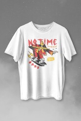 No Time To Waste Skate Kaykay Urban Streetwear Baskılı Tişört Unisex T-shirt - 1