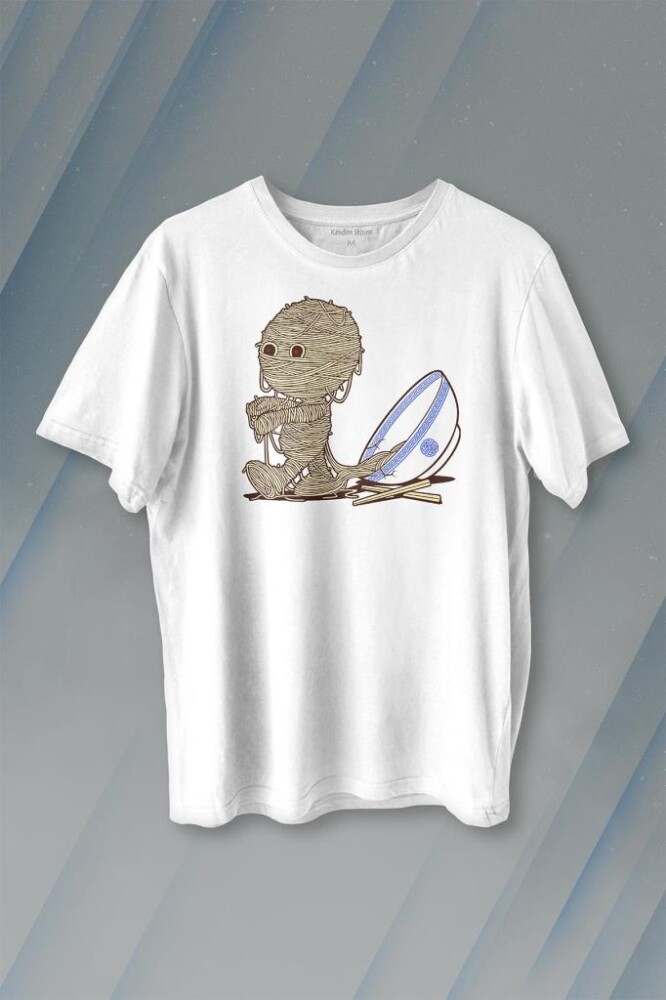 Noodle Mummy Mumya Totem Komik Baskılı Tişört Unisex T-shirt