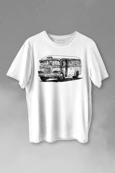 Old Bus Eski Yaşlı Nostalji Otobüs Baskılı Tişört Unisex T-shirt - 1