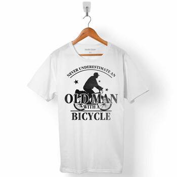 OLD MAN BICYCLE NEVER BİSİKLET ERKEK TİŞÖRT - 1