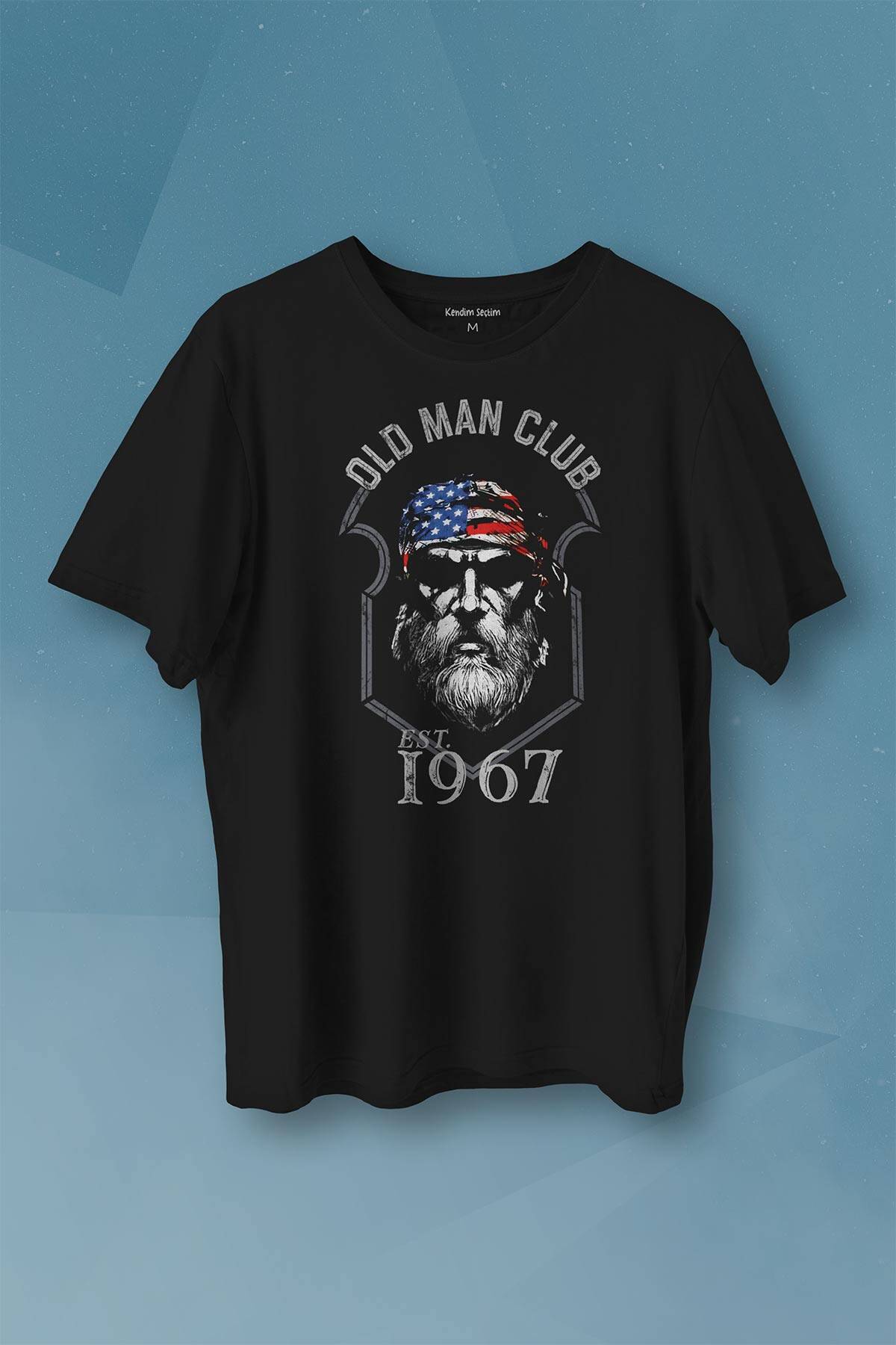 Old Man Club 1967 Baskılı Tişört Unisex T-shirt - 1