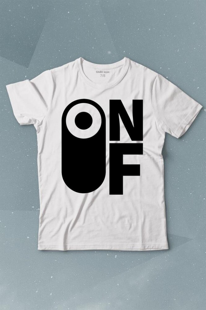 On Off Aç Kapa Urban Street Wear Baskılı Tişört Çocuk T-shirt - KENDİM SEÇTİM