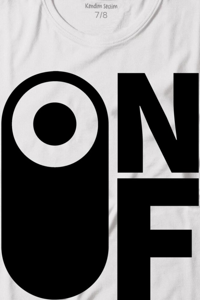 On Off Aç Kapa Urban Street Wear Baskılı Tişört Çocuk T-shirt - 2