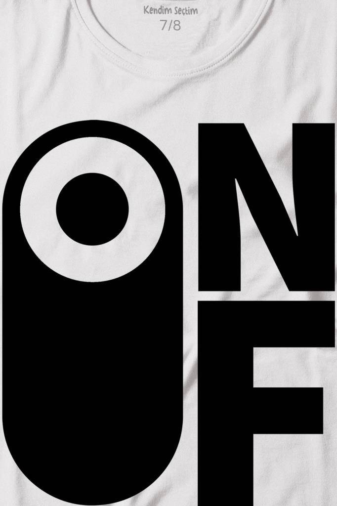 On Off Aç Kapa Urban Street Wear Baskılı Tişört Çocuk T-shirt - 2