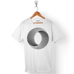 ON THE FLIP SIDE İLÜZYON GÖZ YANILMASI OPTİK LOGO ERKEK TİŞÖRT - 1