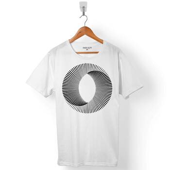 ON THE FLIP SIDE İLÜZYON GÖZ YANILMASI OPTİK LOGO ERKEK TİŞÖRT - 1